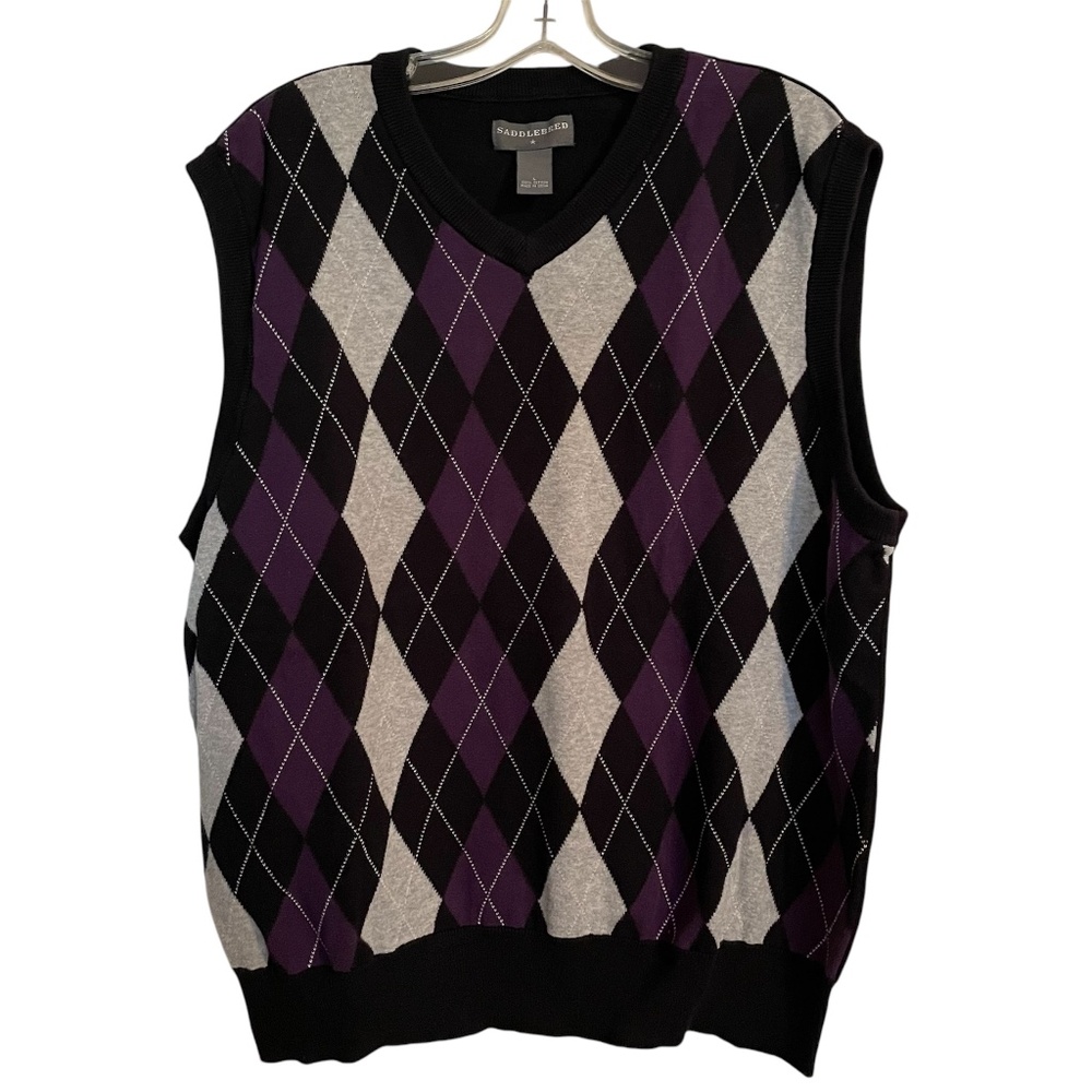 Saddlebred Men’s argyle sweater vest, L